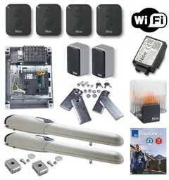 Nice Zestaw WINGO WG2024 24V do 200 kg + 4 Piloty ERA FLOR + Lampa ELDC + BIDI WIFI - Zestawy do bram - miniaturka - grafika 1