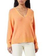 Swetry damskie - Vila Damski sweter z dzianiny Viril Multi V-Neck L/S Knit Top Noos, Solar Power/Szczegóły: w. Pink Yarrow, XXL - miniaturka - grafika 1
