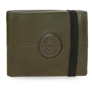 Pepe Jeans Cracker Portfel z elastyczną wstążką Zielony 11,5x8,5x1 cms Skóra, Zielony, Talla única, Portfolio z elastyczną wstążką - Portfele - miniaturka - grafika 1