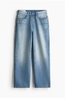 Spodnie damskie - H & M - Baggy Jeans - Niebieski - H&M - miniaturka - grafika 1