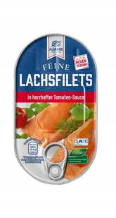 Puszka rybna Wyborne Filety Łososia w sosie pomidorowym 200g z Niemiec - Konserwy i dania rybne Puszka rybna Wyborne Filety Łososia w sosie pomidorowym 200g z Niemiec - Konserwy i dania rybne - miniaturka - grafika 1