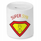 Skarbonki - SKARBONKA DLA SYNA SUPER SYN PREZENT z Nadrukiem ze Zdjęciem - miniaturka - grafika 1