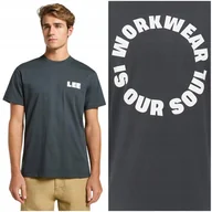 Koszulki męskie - Lee WORKWEAR GRAPHIC TEE luźna koszulka bawełniana męska dwustronne logo M - miniaturka - grafika 1