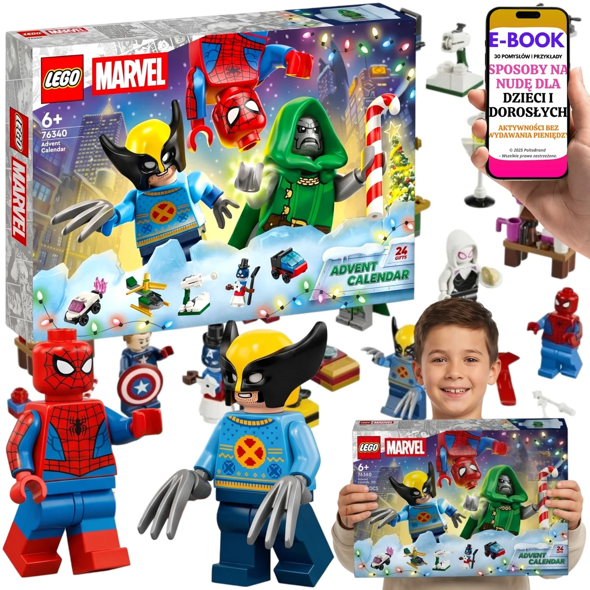 LEGO Marvel KALENDARZ Adwentowy • Lego Na Adwent Święta Prezent Dla Dziecka 76340
