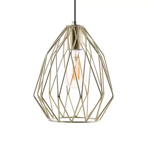 Beliani Lampa wisząca Lampa wisząca metalowa złota MAGRA 79253 - Lampy sufitowe - miniaturka - grafika 1
