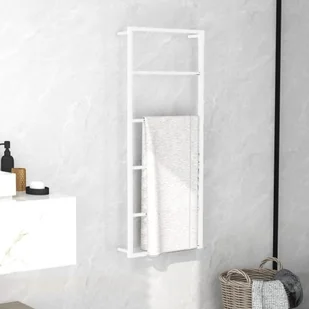Stojak na ręcznik, biały, 45x10x115 cm, stalowy - Stojaki na ręczniki papierowe - miniaturka - grafika 1