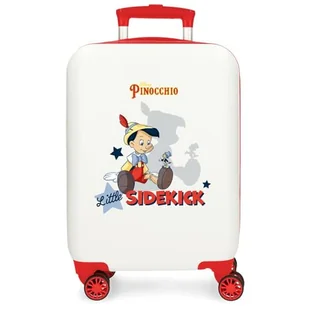 Joumma Disney Pinocchio & Litle Sidekick Walizka kabinowa biała 33 x 50 x 20 cm sztywne tworzywo ABS boczne zapięcie szyfrowe 28,4 l 2 kg 4 podwójne koła bagaż ręczny, biała, walizka kabinowa - Walizki - miniaturka - grafika 1