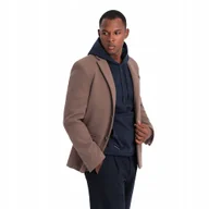 Marynarki męskie - Marynarka męska casual z guzikami jasnybrąz V2 OM-BLZB-0118 S - miniaturka - grafika 1