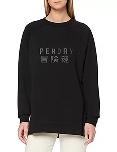 Superdry Damska bluza treningowa z grafiką Os Crew Czarny 8 - Bluzy damskie - miniaturka - grafika 1