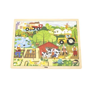 VIGA 44588 Puzzle na podkładce 48 elementów poznajemy farmę 4002 - Puzzle - miniaturka - grafika 2