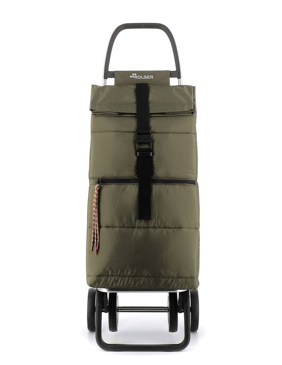 Wózek na zakupy 4-kołowy Rolser BIG 4 POLAR - green khaki