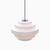 Lampy sufitowe - Szklana wisząca lampa Filo Milky 9000PL_G1_L do kuchni biała czarna - miniaturka - grafika 1