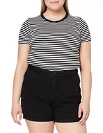 Spodenki damskie - Vero Moda Kobiety Vmnineteen Hr Loose Shorts Mix Noos Szorty, Czarny, L - miniaturka - grafika 1