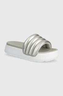 Puma klapki Karmen Slide Puffy damskie kolor szary na platformie 395399 - Klapki i japonki damskie - miniaturka - grafika 1