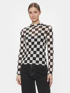 Bluzy damskie - Vans Bluza Position Mesh Mock Neck VN000F73Y281 Czarny Regular Fit - miniaturka - grafika 1