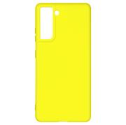 Etui i futerały do telefonów - Tylna Obudowa Samsung Galaxy S21 Semi-Rigid Silicone Soft-Touch Finish Żółta - miniaturka - grafika 1