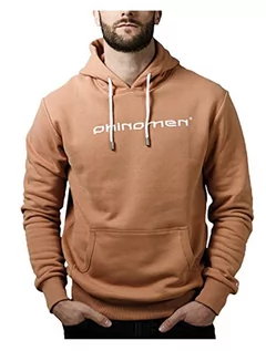 Bluzy męskie - ID PHINOMEN PHINOMEN Męska bluza z kapturem z logo beżowy piaskowy XL - grafika 1