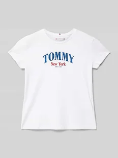 T-shirt o kroju regular fit z nadrukiem z logo model ‘VARSITY’ - Koszulki dla dziewczynek - miniaturka - grafika 1