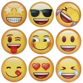 Szkolne artykuły papiernicze - Naklejki papierowe na taśmie Emotikony 25mm 500szt - miniaturka - grafika 1