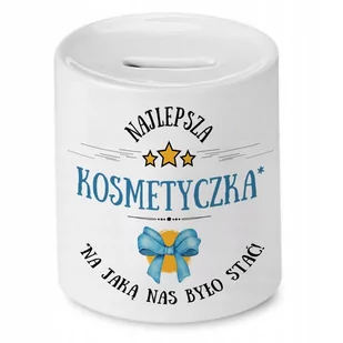 Skarbonka Dla Kosmetyczki na Imieniny Prezent z Nadrukiem ze Zdjęciem - Skarbonki Skarbonka Dla Kosmetyczki na Imieniny Prezent z Nadrukiem ze Zdjęciem - Skarbonki - miniaturka - grafika 1