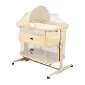 Łóżeczka i kojce - Łóżeczko 3 w 1 Kidnort Snäckskal II, dostawne, kremowe - miniaturka - grafika 1