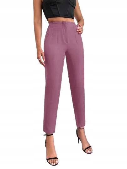 SHEIN SPODNIE DAMSKIE ELEGANCKIE RÓŻOWE DŁUGIE 38 Ł5S