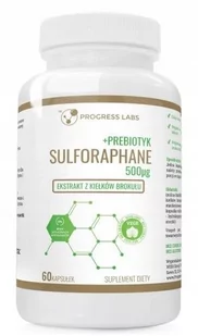 Progress Labs, Sulforafran z brokułu prebiotyk, 60 kaps. - Układ pokarmowy - miniaturka - grafika 1