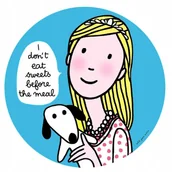 Miseczki i talerzyki dla dzieci - Talerzyk "Słodycze" Księżniczki dla niemowląt Petit Jour - miniaturka - grafika 1