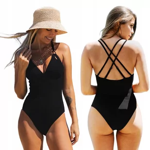 STRÓJ KĄPIELOWY JEDNOCZĘŚCIOWY PASKI PLECY M 38 - Stroje kąpielowe - miniaturka - grafika 1