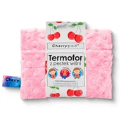 Termofory - Termofor z pestek wiśni CHERRYPAD Minky, jasny róż - miniaturka - grafika 1