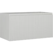 Szafki łazienkowe - Mexen Rivel szafka łazienkowa podumywalkowa 90 cm, 1 szuflada, ryflowana , szara mat - 91A20-09047-1-BF62 - miniaturka - grafika 1