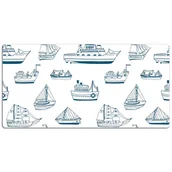 Podkładki na biurko - Duża podkładka na biurko Niebieskie statki 120x60cm, Dywanomat - miniaturka - grafika 1