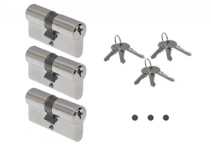 Wkładka ABUS E45N 35/45 nikiel KA01 w systemie jednego klucza ,(3 klucze do każdej wkładki) - Zamki i wkładki - miniaturka - grafika 1