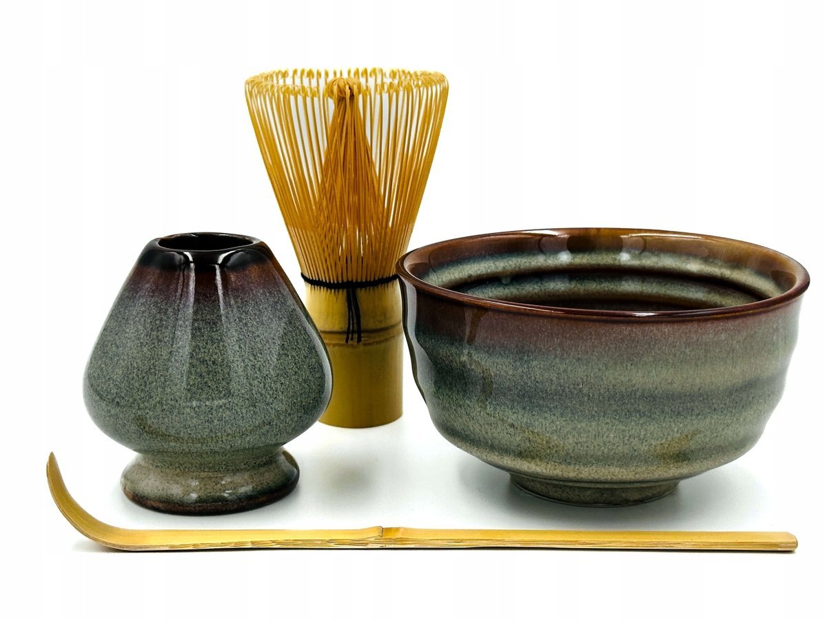 Zestaw do Matcha MyMatcha Isan Aichi - Chasen Chashaku Czarka i Podstawka
