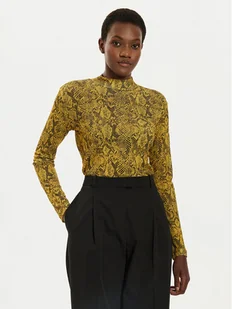 Sisley Bluzka 34GGL200R Żółty Slim Fit - Bluzki damskie - miniaturka - grafika 1
