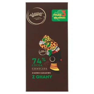 Czekolada Gorzka 74% z ziarnem z Ghany Wawel 100g - Czekolada - miniaturka - grafika 1