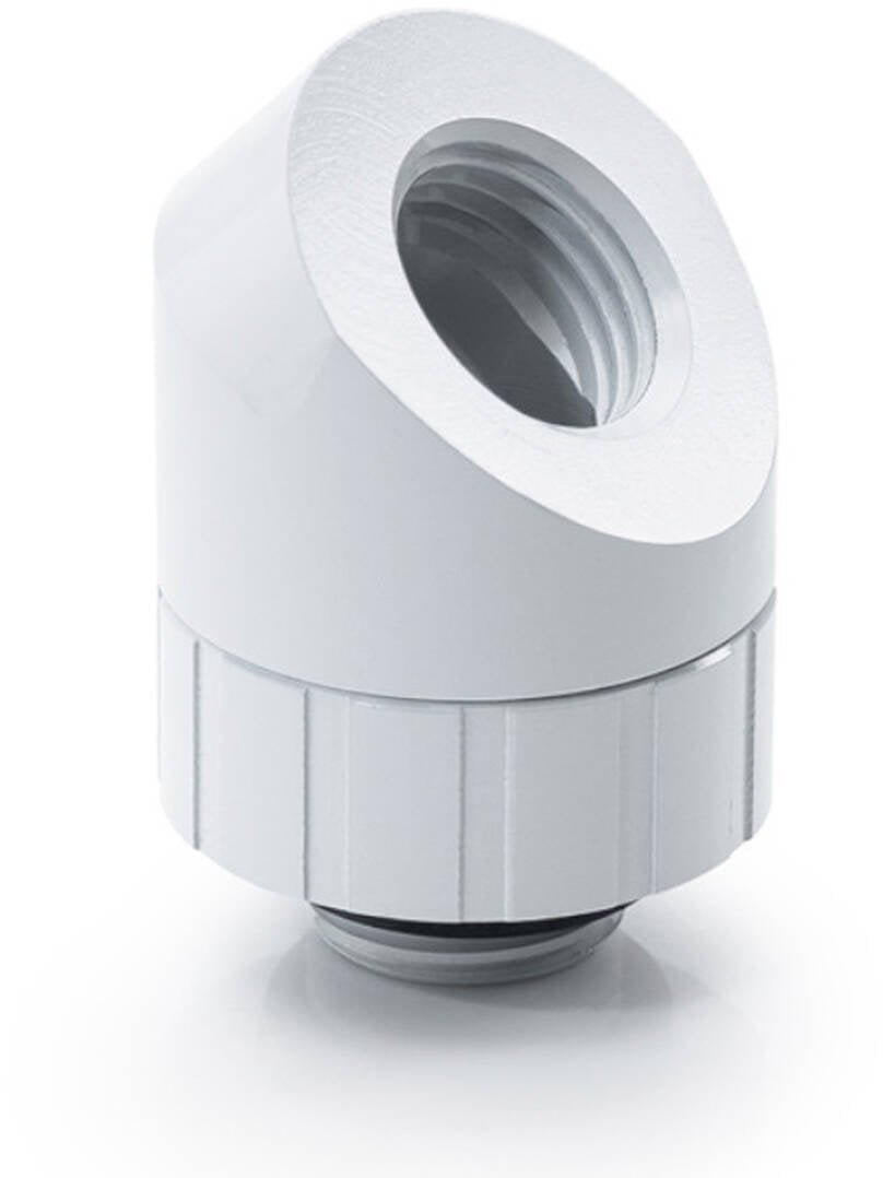 BitsPower Artemis 45 Grad Fitting - obrotowy, arktyczny biały BPM-AT45R-WH