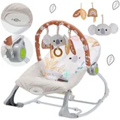 Leżaczki i huśtawki - Leżaczek Bujaczek Dla Niemowląt Kołyska Łóżeczko Zabawki Wibracje - miniaturka - grafika 1