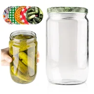 Pojemniki kuchenne - Słoik szklany 815ml na miód przetwory powidła ogórki kiszonki soki zakrętka - miniaturka - grafika 1