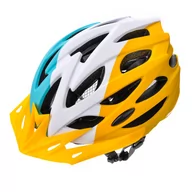 Kaski rowerowe - Meteor Kask rowerowy Marven S 52-56 cm niebieski/biały/żółty 25172 - miniaturka - grafika 1