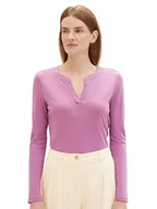 Koszulki i topy damskie - TOM TAILOR Damska koszulka z długim rękawem, 33830 - Mauvy Plum, XXS - miniaturka - grafika 1