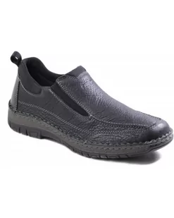PÓŁBUTY RIEKER - 05151-00 BLACK - Rieker - Półbuty męskie - miniaturka - grafika 1