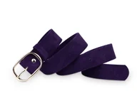 Paski - Pasek damski klasyczny fioletowy welur 3 cm - miniaturka - grafika 1