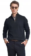 Swetry męskie - BUGATTI PLUS SIZE MĘSKI SWETER GRANATOWY ROZPINANY 3XL JSF - miniaturka - grafika 1