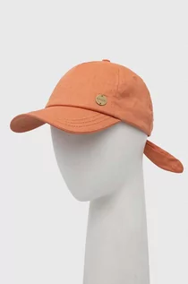 Czapki damskie - Rip Curl czapka z daszkiem kolor pomarańczowy gładka - grafika 1