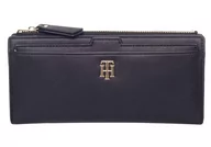 Portfele - Duży Damski Portfel Tommy Hilfiger Seasona czarny - AW0AW08917 0GJ - miniaturka - grafika 1