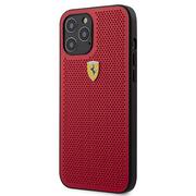 Etui i futerały do telefonów - Ferrari FESPEHCP12LRE iPhone 12 6,7" Pro Max czerwony/red hardcase On Track Perforated - miniaturka - grafika 1