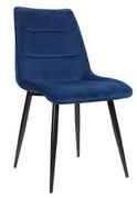Krzesła i taborety kosmetyczne - ExitoDesign Krzesło tapicerowane Vida velvet ciemny niebieski EXUDC9075/108-95 - miniaturka - grafika 1