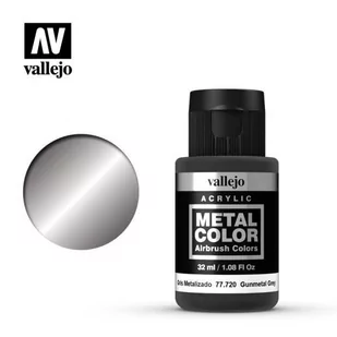 Vallejo Metal Color Gunmetal Grey 32ml 77.720 - Akcesoria do gier planszowych - miniaturka - grafika 1