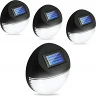Lampy ogrodowe - Zestaw 4x Kinkiet Lampa Solarna LED Ogrodowa Schodowa Elewacyjna 6500K Czujnik Zmierzchu - miniaturka - grafika 1